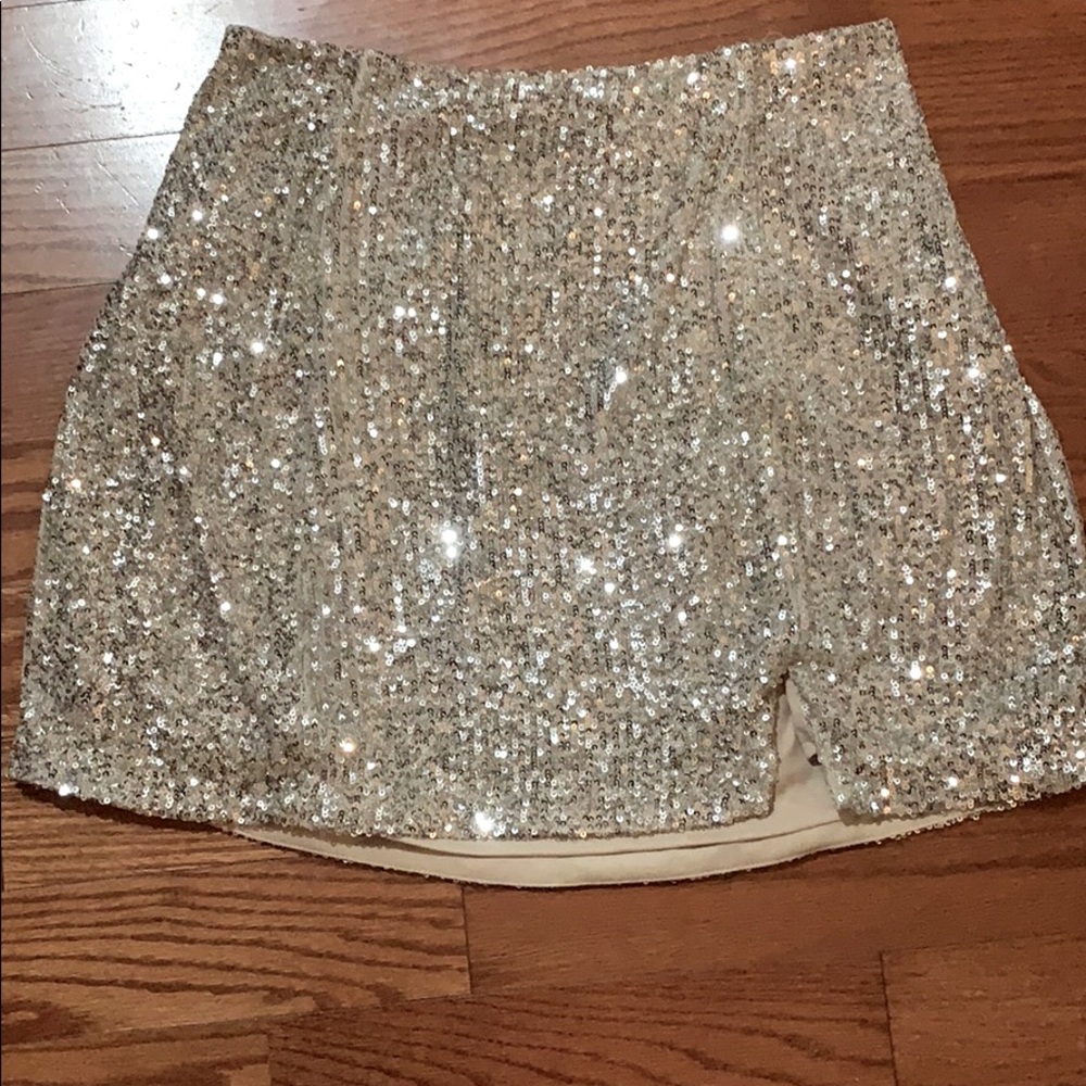 Sequin Sparkly Mini Skirt